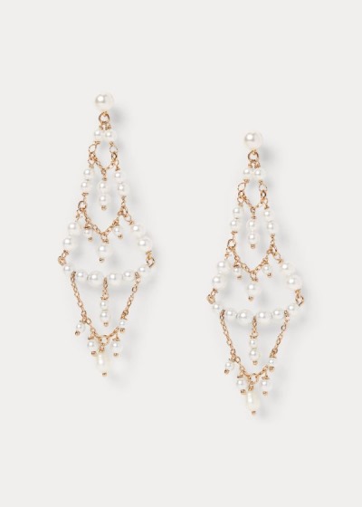 Women's Ralph Lauren Pearl Chandelier Earrings | 957643VKP